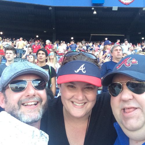Joey, Jen and Charles at Braves Game in 2016
