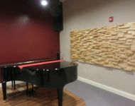 Piano room at studio