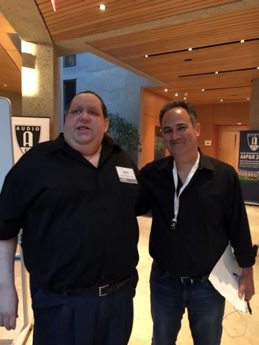 Joey with AES 2018 Conference Conference Chairman John Krivit 