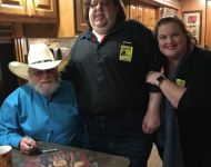 Joey and Jen with Charlie Daniels backstage in 2018