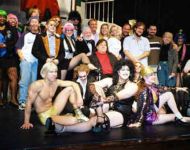Joey with Rocky Horror Show full cast