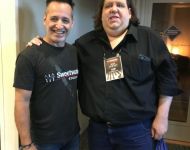 Joey with Nick D'Virgilio from Spock's Beard