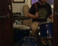 Charles tracking drums at Sun Studio
