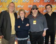 Joey with RICK Wakeman Jon Anderson and Trevor Rabin of ARW (Yes)