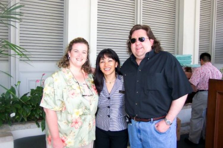 Joey and Jennifer with Allison at Kahala Mandarin in Hawaii