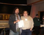 Joey with Alan Parson's at ASSR at Ocean Way Nashville Feb 2013