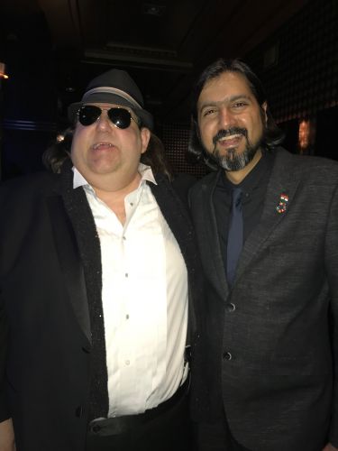 Joey at 2018 Round Glass Music Awards with Grammy winner and Round Glass Ambassador Ricky Kej