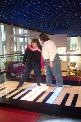 Joey and Jen on the BIG Piano in FAO Schwartz in NYC
