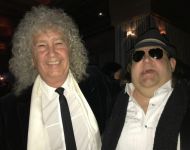Joey at 2018 Round Glass Music Awards in NYC with T.M. Dubas—Jennifer thought this was Brian May from Queen