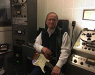 Talmadge Stuckey with Telecaster in Control Room at Sun Studio