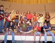 Joey with 2007 Students at Dress Rehearsal 
