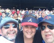 Joey, Jen and Charles at Braves Game in 2016